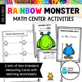 Rainbow Monster Math Set | Games, Sorting Mats & Worksheets
