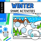 Winter Shape Activities | Winter Shape Task Cards, Worksheets & Matching Games
