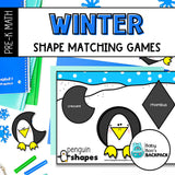 Winter Shape Activities | Winter Shape Task Cards, Worksheets & Matching Games