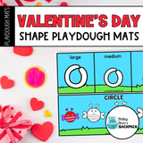 Valentine's Day Shape Playdough Mats