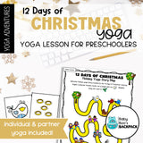 12 Days of Christmas Yoga Lesson| 12 Days of Christmas Yoga Cards, Story & Games