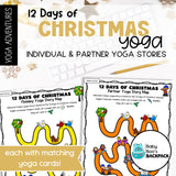 12 Days of Christmas Yoga Lesson| 12 Days of Christmas Yoga Cards, Story & Games