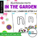 Garden Playdough Mats | Numbers 0-20 & Lowercase Letters