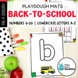 Back-to-School Playdough Mats | Numbers 0-20 & Lowercase Letters