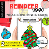 Christmas Yoga Lesson | Reindeer Yoga Cards, Story & Games
