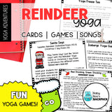 Christmas Yoga Lesson | Reindeer Yoga Cards, Story & Games