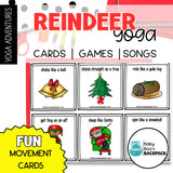 Christmas Yoga Lesson | Reindeer Yoga Cards, Story & Games