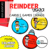 Christmas Yoga Lesson | Reindeer Yoga Cards, Story & Games