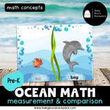 Pre-K Ocean Sorting & Comparison Math Set | Non-Standard Measurement Cards