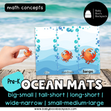 Pre-K Ocean Sorting & Comparison Math Set | Non-Standard Measurement Cards