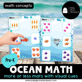 Pre-K Ocean Sorting & Comparison Math Set | Non-Standard Measurement Cards