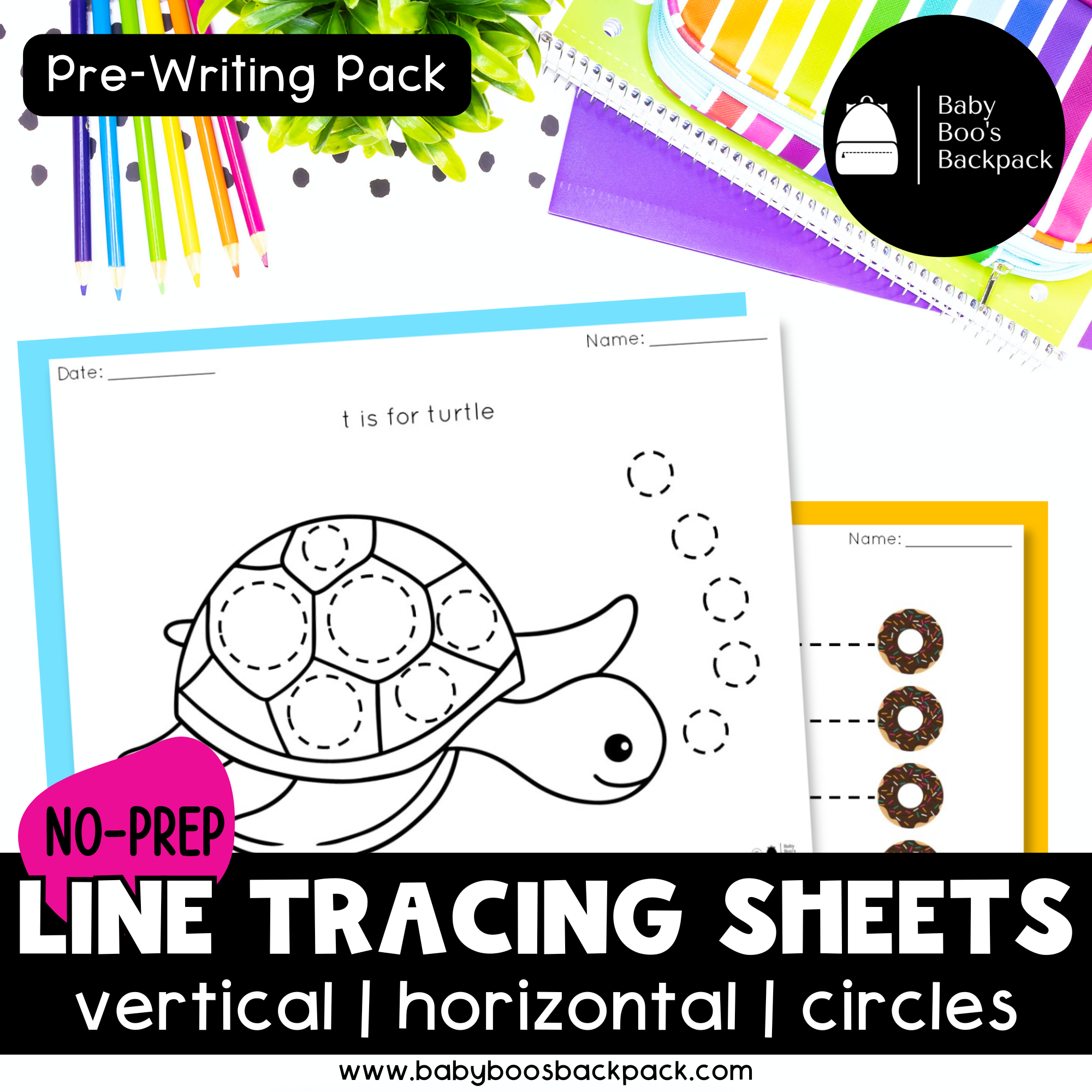 No-Prep Line Tracing Super Bundle – Baby Boo's Backpack
