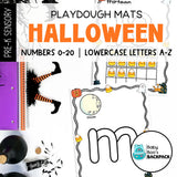 Halloween Playdough Mats | Numbers 0-20 & Lowercase Letters