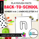 Back-to-School Playdough Mats | Numbers 0-20 & Lowercase Letters
