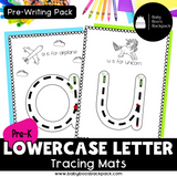 Pre-K Lowercase Letter Tracing Mats: a to z