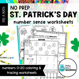 No-Prep St. Patrick's Day Number Sense Worksheets