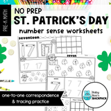 No-Prep St. Patrick's Day Number Sense Worksheets