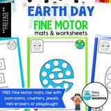 FREE Earth Day Fine Motor Mats & Worksheets