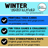 Winter Yoga Bundle | Winter and Christmas Yoga Cards, Stories & Games