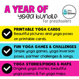 A Year of Yoga Bundle | 12 Yoga Lessons & 12 Printable Yoga Card Sets