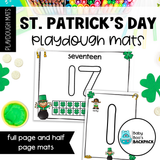 Pre-K St. Patrick's Day Playdough Mats | Numbers 0-20 and Lowercase Letters