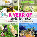 A Year of Yoga Bundle | 12 Yoga Lessons & 12 Printable Yoga Card Sets