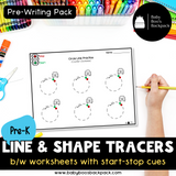 Pre-K Line & Shape Tracers & Tracing Worksheets