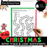 No-Prep Christmas Alphabet Worksheets