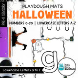 Halloween Playdough Mats | Numbers 0-20 & Lowercase Letters