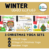 Winter Yoga Bundle | Winter and Christmas Yoga Cards, Stories & Games