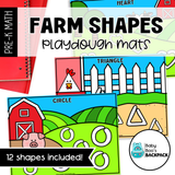 Farm Playdough Shapes | Farm Playdough Shape Mats | Seriation Mats