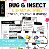 Bug Circle Time Activities & Visuals | Insect Songs, Fingerplays & Literacy Games