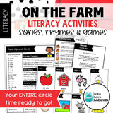 Farm Circle Time Activities & Visuals | Farm Songs, Fingerplays & Literacy Games