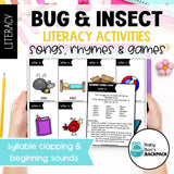 Bug Circle Time Activities & Visuals | Insect Songs, Fingerplays & Literacy Games