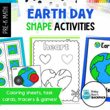 Earth Day Shape Activities | Earth Day Shape Task Cards, Worksheets & Sorting Games