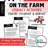 Farm Circle Time Activities & Visuals | Farm Songs, Fingerplays & Literacy Games