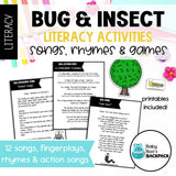 Bug Circle Time Activities & Visuals | Insect Songs, Fingerplays & Literacy Games