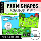 Farm Playdough Shapes | Farm Playdough Shape Mats | Seriation Mats