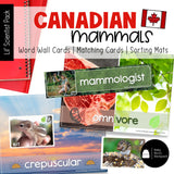 Canadian Mammals Science | Activities, Experiments & Science Center Printables