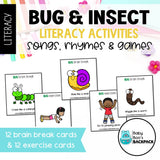 Bug Circle Time Activities & Visuals | Insect Songs, Fingerplays & Literacy Games