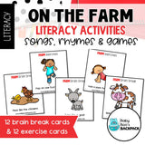 Farm Circle Time Activities & Visuals | Farm Songs, Fingerplays & Literacy Games