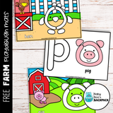 Free Farm Playdough Mats feature a hen, pig, and letter p—ideal preschool printables for fine motor fun.