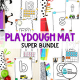 Playdough Mat Super Bundle | A Year of Playdough Mats | Math & Writing Centers