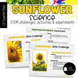 Sunflower Science | Activities, Experiments & Science Center Printables