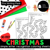 No-Prep Christmas Alphabet Worksheets