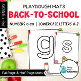 Back-to-School Playdough Mats | Numbers 0-20 & Lowercase Letters