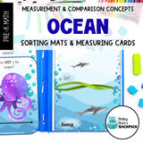 Ocean Measurement & Comparison Math Set | Sorting Mats & Non-Standard Measurement Cards