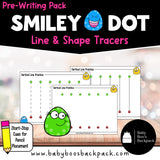 Smiley Dot Line and Shape Tracers & Worksheets
