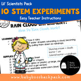 10 Easy STEM Experiments & Recording Sheets