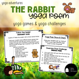 Rabbit Yoga Poem & Printable Yoga Cards | Yoga Games